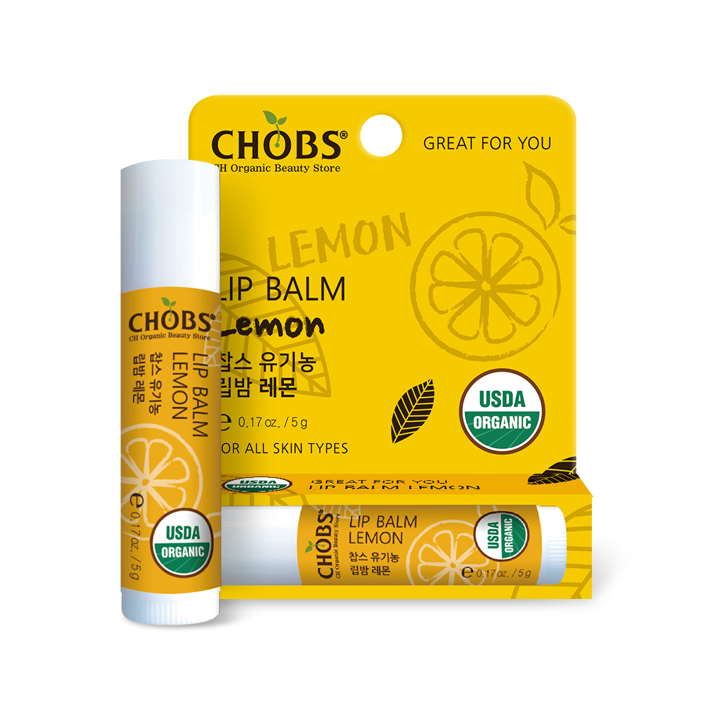 CHOBS(찹스) 유기농 립밤 레몬 [USDA]CHOBS Organic Lip Balm Lemon