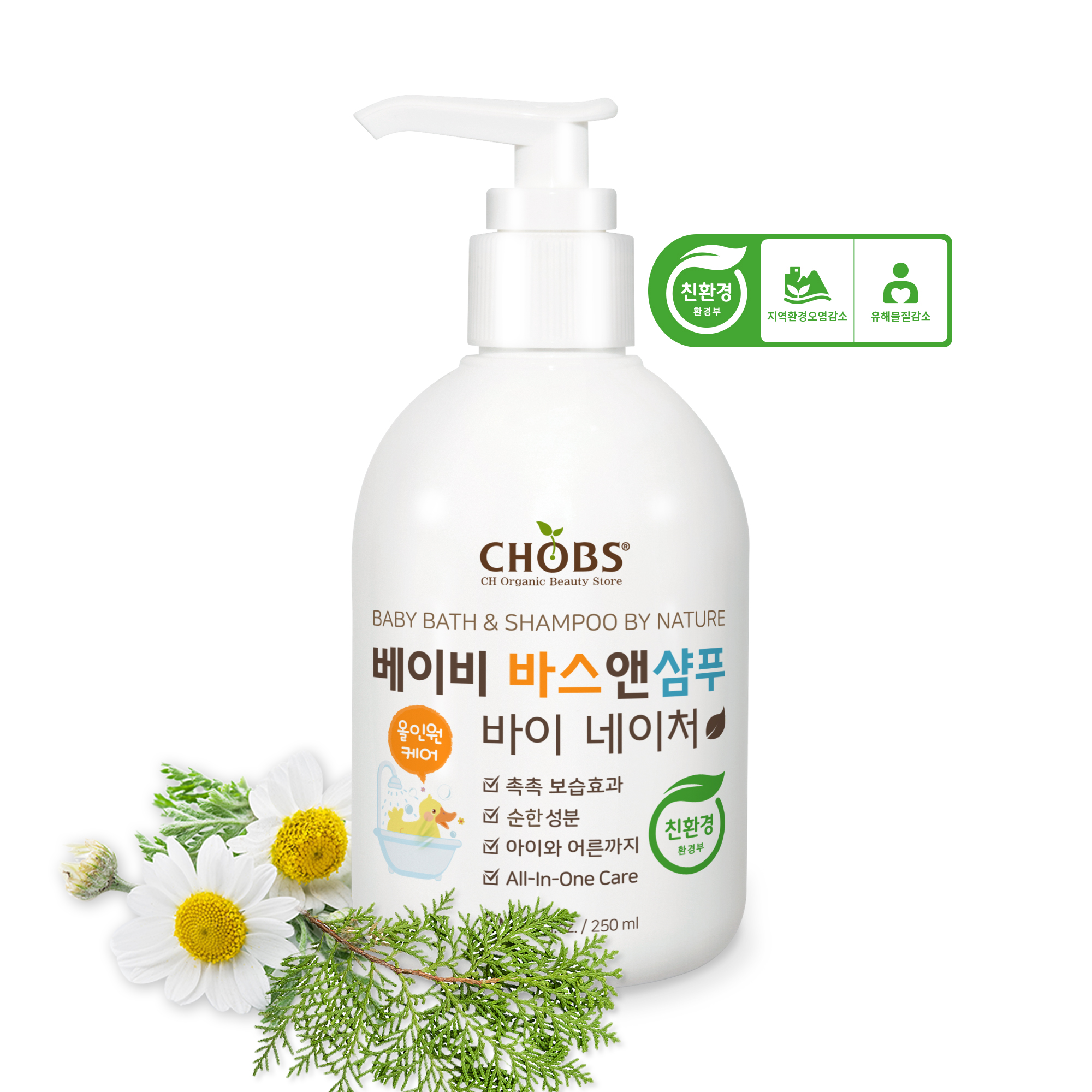 CHOBS()ģȯ ̺ ٽؼǪ  ó250ml
 CHOBS BABY BATH&SHAMPOO BY NATURE 250ml