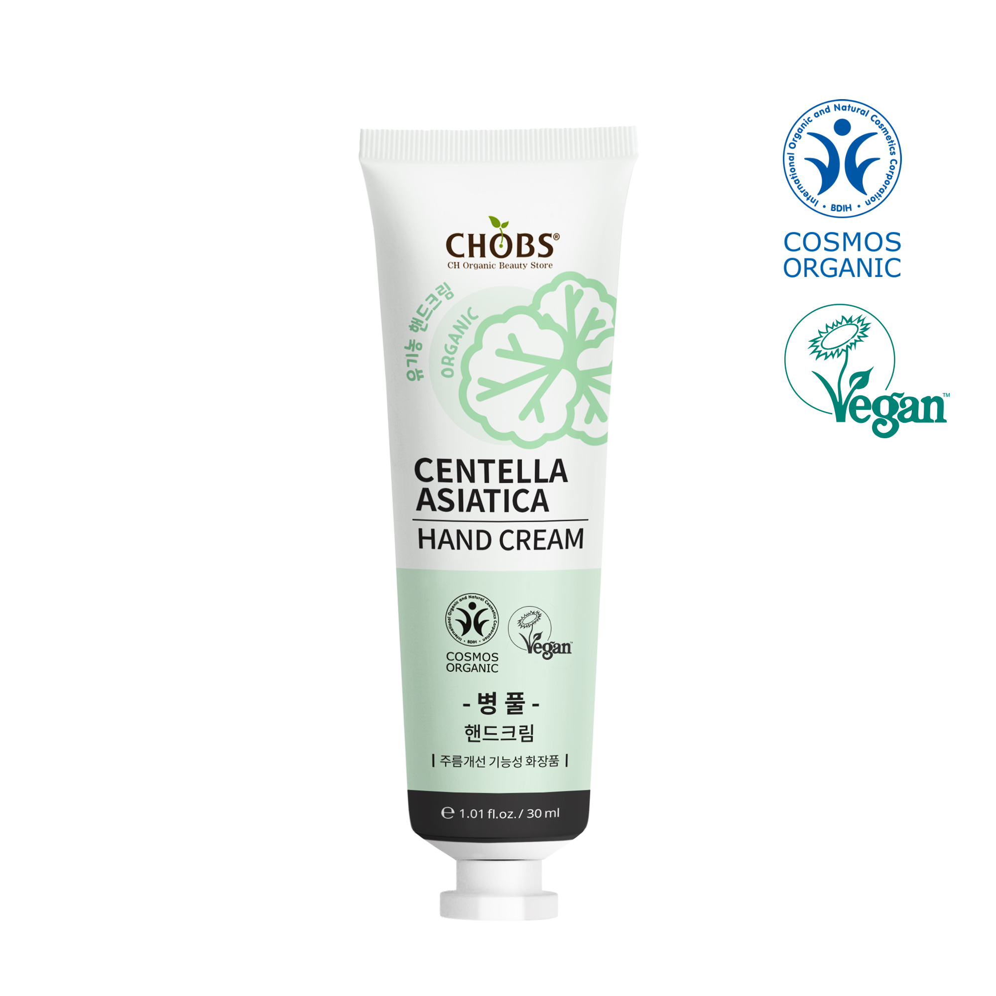 CHOBS()  ڵũ Ǯ 30ml
 CHOBS Organic Hand Cream Centella Asiatica 30ml