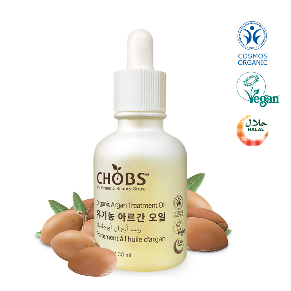 [BDIH]CHOBS(찹스) 유기농 아르간오일 30ml CHOBS Organic Argan Treatment Oil 30ml
