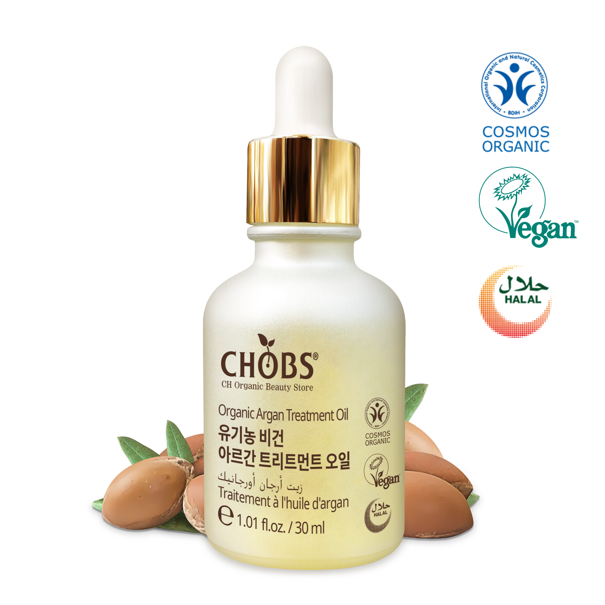 [BDIH]CHOBS()  Ƹ 30ml
 CHOBS Organic Argan Treatment Oil 30ml