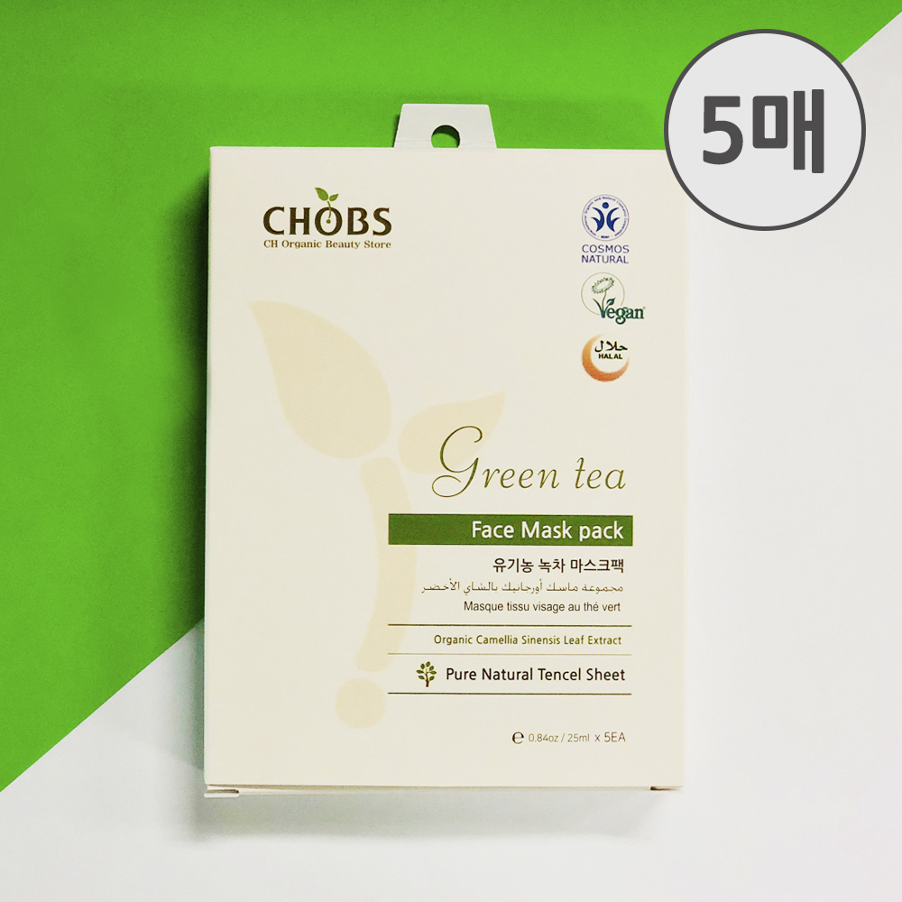 [BDIH]CHOBS() ũ25mlX5 (25ml X 5)
 CHOBS Green Tea Face Mask Pack 25ml*5ea