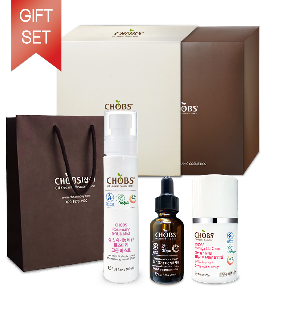 [հƮ]CHOBS() Ǯ30ml,̽Ʈ100ml,Żũ50ml (]CHOBS()Ǯ30ml,̽Ʈ100ml,Żũ50ml)
 [Skin care set] CHOBS Centella Asiatica Serum, Moringa Total Cream,Rosemary Goun Mist