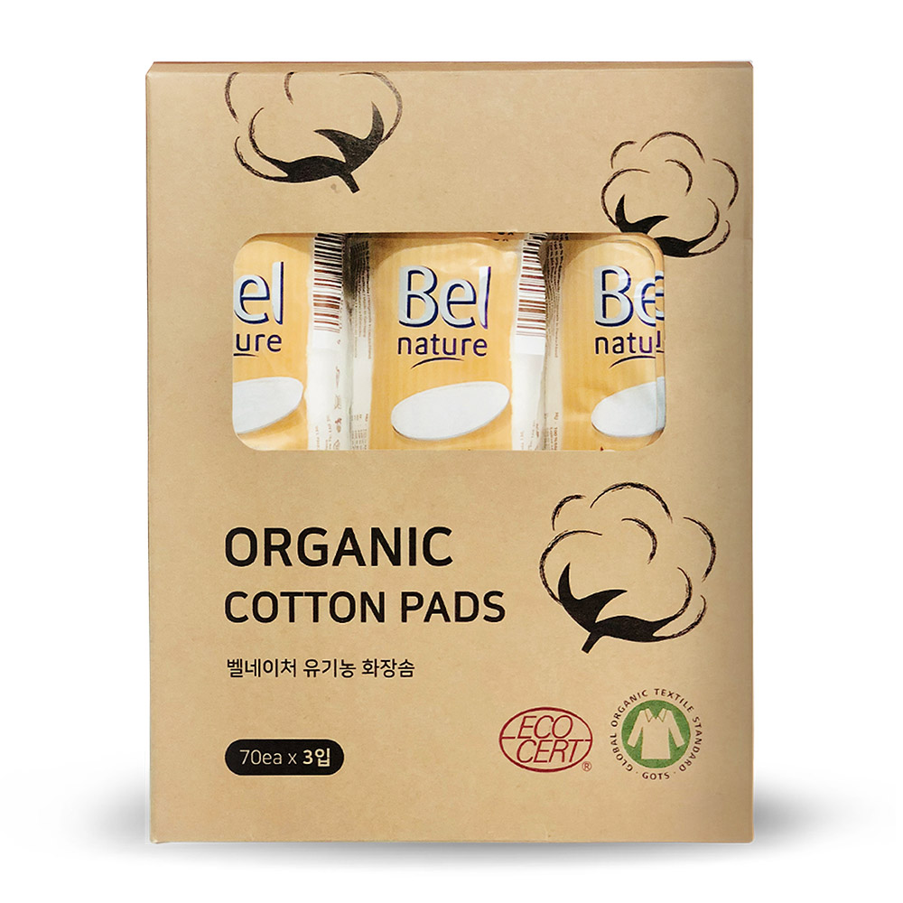 [ȹ]Bel Nature ȭ(/70ea) X3 (/5.5cm/70eaX3)
 Bel Nature Organic Cotton Pad(Round/70ea*3)