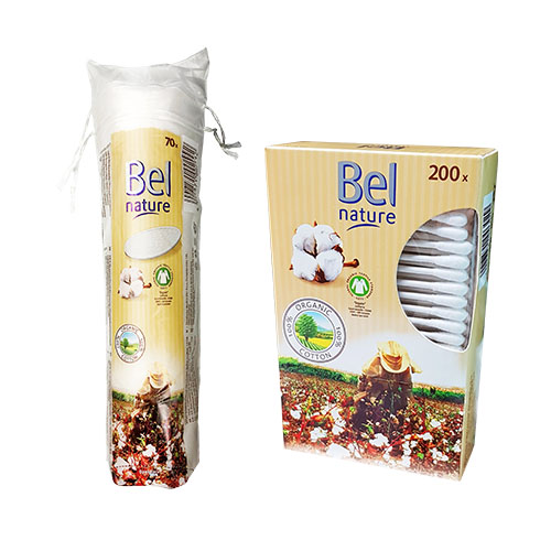 [ ó  Ʈ]  ȭ (/70ea)+ (200ea)  (70ea+200ea)
 Bel Nature Organic Cotton Pad (Round/70ea)+Bel Nature Cotton Buds (200pcs)