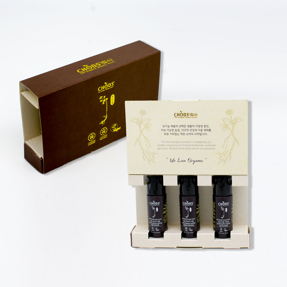 CHOBS()λ 뼼Ʈ(,,ũ/20ml)
 CHOBS Organic Ginseng Trevel Kit(Remover,Serum,Cream/20ml each)