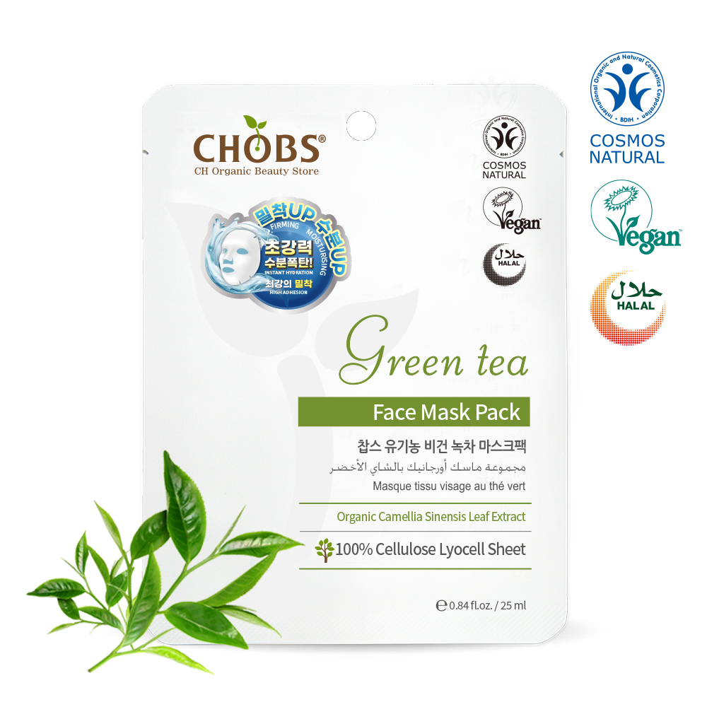 [BDIH]CHOBS(찹스) 녹차 마스크팩 25ml(세미겔) CHOBS Green Tea Face Mask Pack 25ml